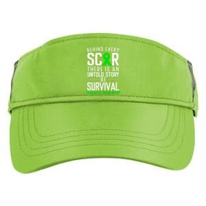 Traumatic Brain Injury Awareness Every Scar Green Ribbon Adult Drive Performance Visor