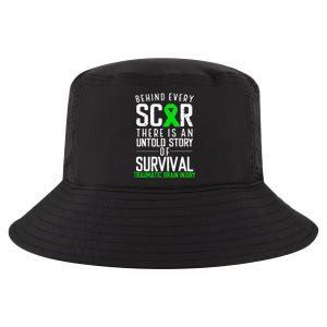 Traumatic Brain Injury Awareness Every Scar Green Ribbon Cool Comfort Performance Bucket Hat