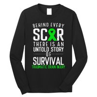 Traumatic Brain Injury Awareness Every Scar Green Ribbon Long Sleeve Shirt