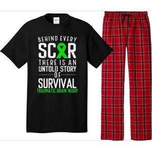 Traumatic Brain Injury Awareness Every Scar Green Ribbon Pajama Set