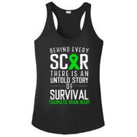 Traumatic Brain Injury Awareness Every Scar Green Ribbon Ladies PosiCharge Competitor Racerback Tank