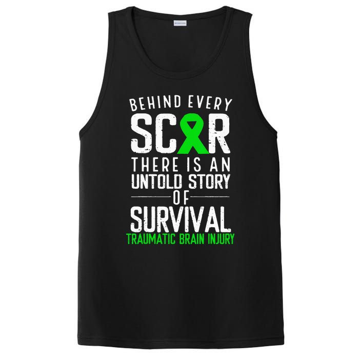 Traumatic Brain Injury Awareness Every Scar Green Ribbon PosiCharge Competitor Tank