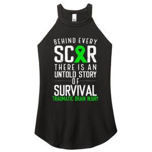 Traumatic Brain Injury Awareness Every Scar Green Ribbon Women's Perfect Tri Rocker Tank