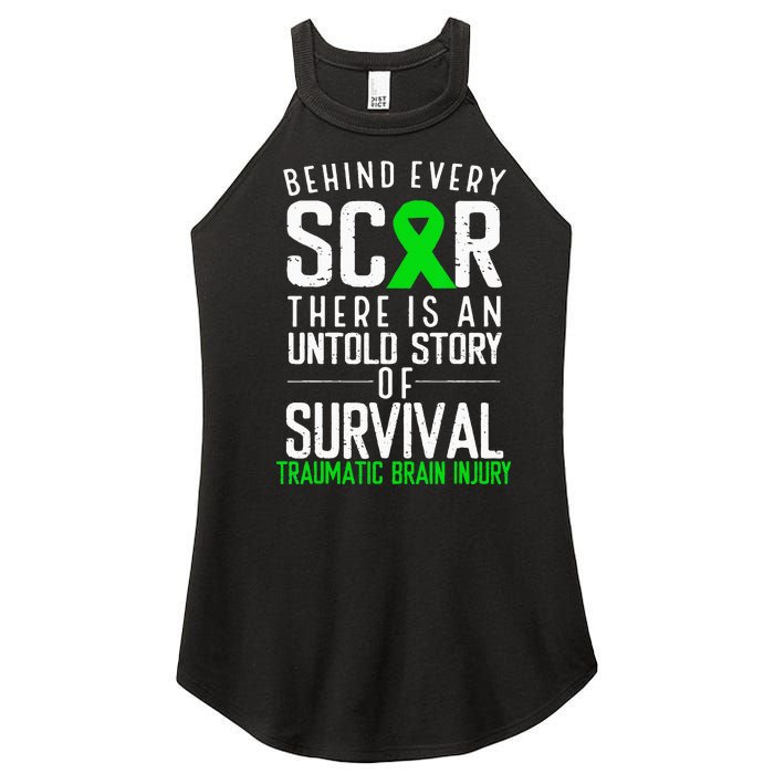 Traumatic Brain Injury Awareness Every Scar Green Ribbon Women's Perfect Tri Rocker Tank