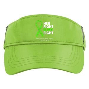 Traumatic Brain Injury Awareness Her Fight Green Ribbon Adult Drive Performance Visor