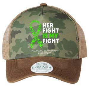 Traumatic Brain Injury Awareness Her Fight Green Ribbon Legacy Tie Dye Trucker Hat