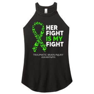 Traumatic Brain Injury Awareness Her Fight Green Ribbon Women’s Perfect Tri Rocker Tank