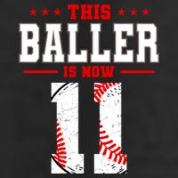 This Baller Is Now 11 Birthday Baseball Theme Bday Party 7 Panel Mesh Trucker Snapback Hat