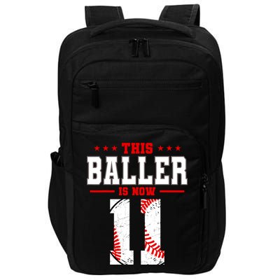 This Baller Is Now 11 Birthday Baseball Theme Bday Party Impact Tech Backpack