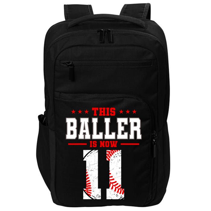 This Baller Is Now 11 Birthday Baseball Theme Bday Party Impact Tech Backpack