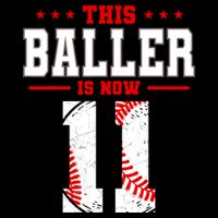 This Baller Is Now 11 Birthday Baseball Theme Bday Party Impact Tech Backpack