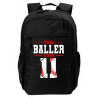This Baller Is Now 11 Birthday Baseball Theme Bday Party Backpack
