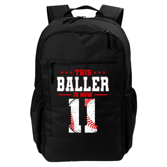 This Baller Is Now 11 Birthday Baseball Theme Bday Party Backpack