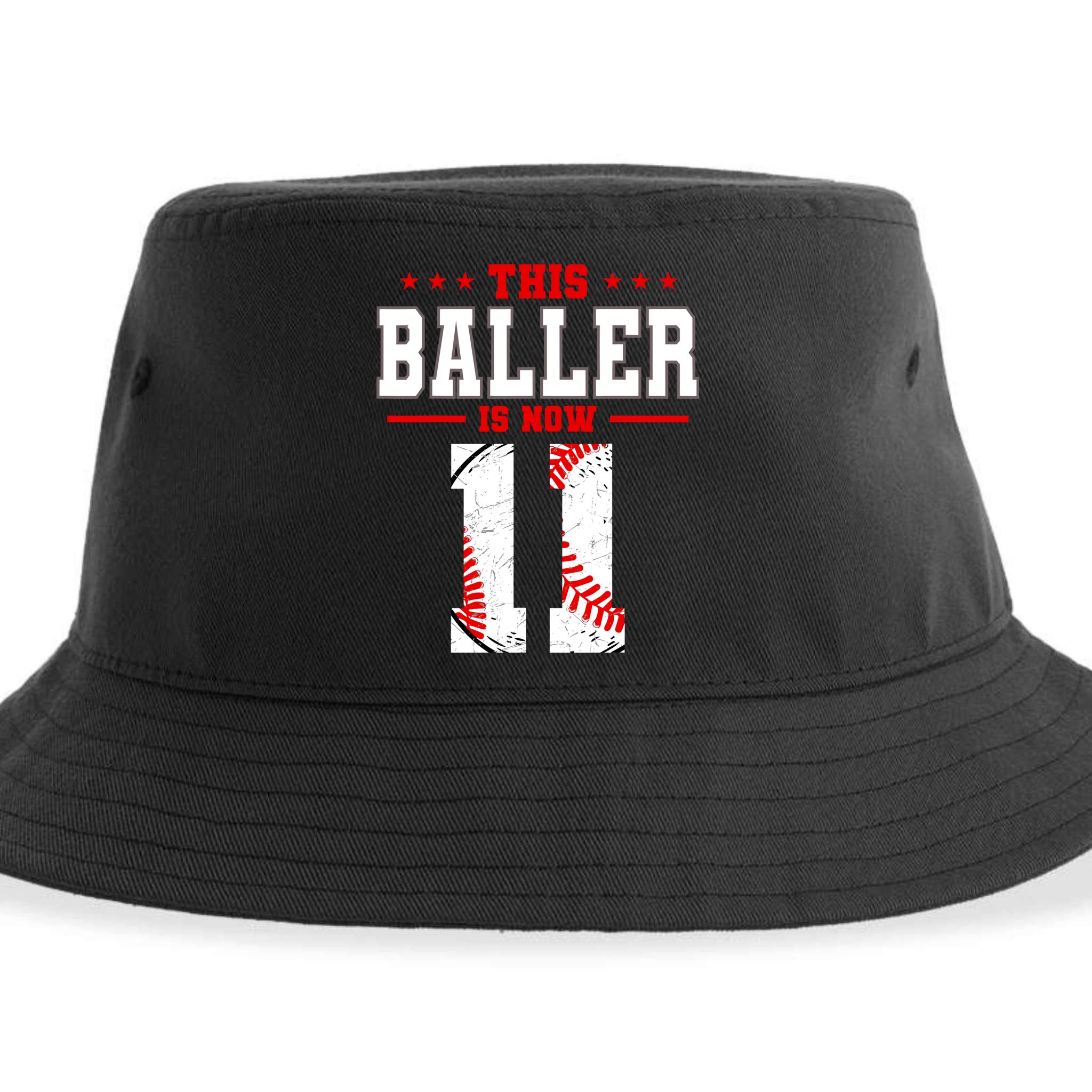 This Baller Is Now 11 Birthday Baseball Theme Bday Party Sustainable Bucket Hat