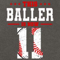 This Baller Is Now 11 Birthday Baseball Theme Bday Party Cotton Canvas Backpack