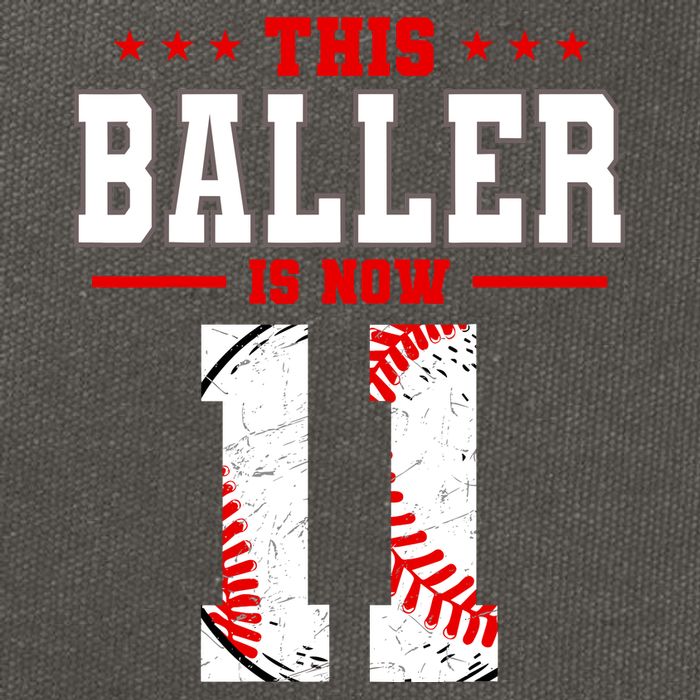 This Baller Is Now 11 Birthday Baseball Theme Bday Party Cotton Canvas Backpack
