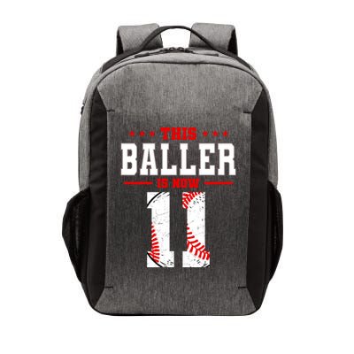 This Baller Is Now 11 Birthday Baseball Theme Bday Party Vector Backpack