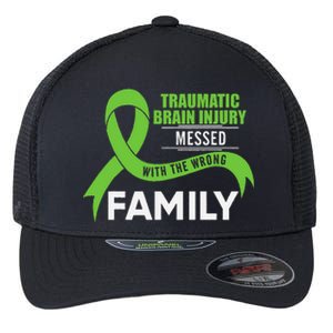 Traumatic Brain Injury Awareness Messed With Wrong Family Flexfit Unipanel Trucker Cap