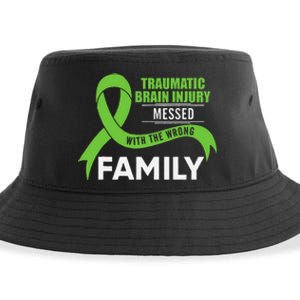 Traumatic Brain Injury Awareness Messed With Wrong Family Sustainable Bucket Hat