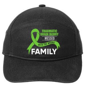 Traumatic Brain Injury Awareness Messed With Wrong Family 7-Panel Snapback Hat