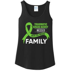 Traumatic Brain Injury Awareness Messed With Wrong Family Ladies Essential Tank