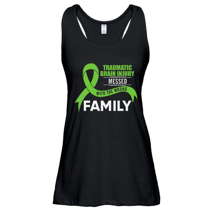 Traumatic Brain Injury Awareness Messed With Wrong Family Ladies Essential Flowy Tank