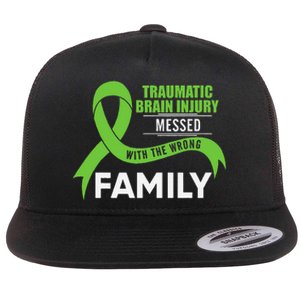 Traumatic Brain Injury Awareness Messed With Wrong Family Flat Bill Trucker Hat