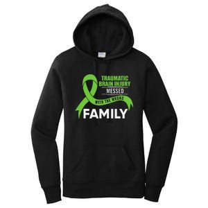 Traumatic Brain Injury Awareness Messed With Wrong Family Women's Pullover Hoodie