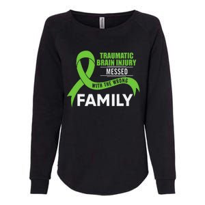 Traumatic Brain Injury Awareness Messed With Wrong Family Womens California Wash Sweatshirt