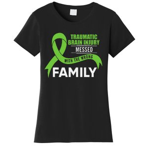 Traumatic Brain Injury Awareness Messed With Wrong Family Women's T-Shirt