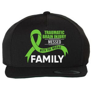 Traumatic Brain Injury Awareness Messed With Wrong Family Wool Snapback Cap