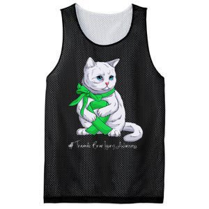 Traumatic Brain Injury Awareness Month Green Ribbon Cat Mesh Reversible Basketball Jersey Tank