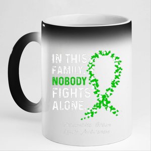 Traumatic Brain Injury In This Family Nobody Fights Alone 11oz Black Color Changing Mug