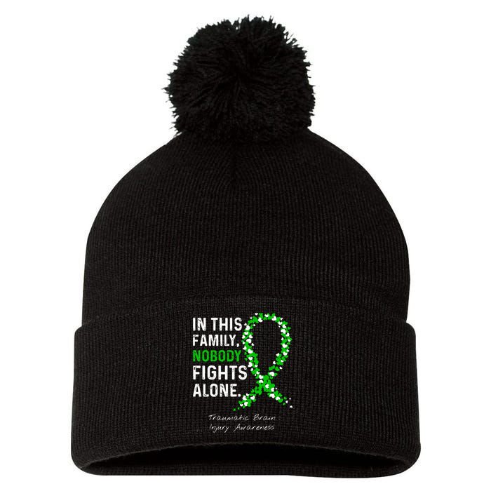 Traumatic Brain Injury In This Family Nobody Fights Alone Pom Pom 12in Knit Beanie