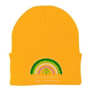 Traumatic Brain Injury Rainbow TBI Awareness Knit Cap Winter Beanie