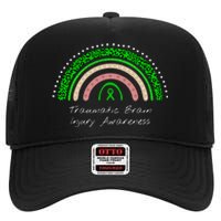 Traumatic Brain Injury Rainbow TBI Awareness High Crown Mesh Back Trucker Hat