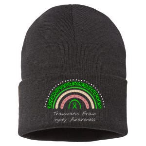 Traumatic Brain Injury Rainbow TBI Awareness Sustainable Knit Beanie