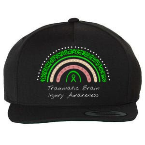 Traumatic Brain Injury Rainbow TBI Awareness Wool Snapback Cap