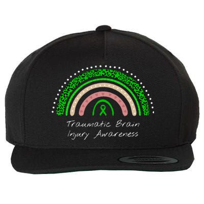 Traumatic Brain Injury Rainbow TBI Awareness Wool Snapback Cap