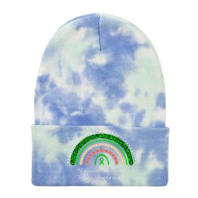 Traumatic Brain Injury Rainbow TBI Awareness Tie Dye 12in Knit Beanie