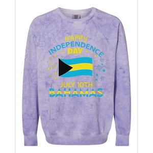 The Bahamas Independence Day Bahamian Pride The Bahamas Flag Colorblast Crewneck Sweatshirt