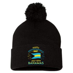 The Bahamas Independence Day Bahamian Pride The Bahamas Flag Pom Pom 12in Knit Beanie