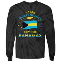 The Bahamas Independence Day Bahamian Pride The Bahamas Flag Tie-Dye Long Sleeve Shirt