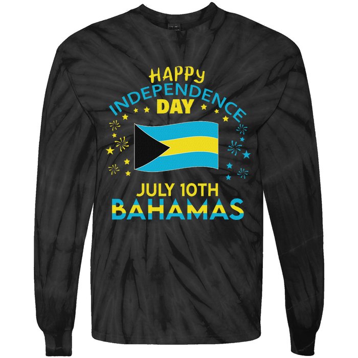 The Bahamas Independence Day Bahamian Pride The Bahamas Flag Tie-Dye Long Sleeve Shirt