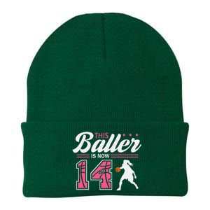 This Baller Is Now 14 Year Old Basketball 14th Birthday Knit Cap Winter Beanie