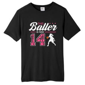 This Baller Is Now 14 Year Old Basketball 14th Birthday Tall Fusion ChromaSoft Performance T-Shirt