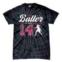 This Baller Is Now 14 Year Old Basketball 14th Birthday Tie-Dye T-Shirt