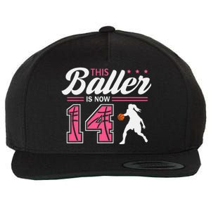 This Baller Is Now 14 Year Old Basketball 14th Birthday Wool Snapback Cap