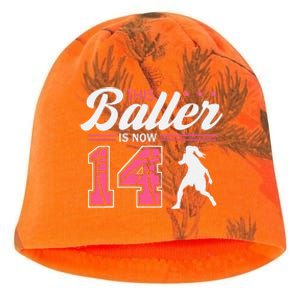 This Baller Is Now 14 Year Old Basketball 14th Birthday Kati - Camo Knit Beanie