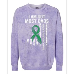 Traumatic Brain Injury Survivor Most Dads TBI Warrior Colorblast Crewneck Sweatshirt